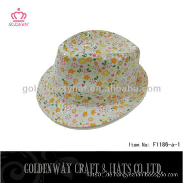 Mädchen Fedora Hüte Blumenmuster F1186-a